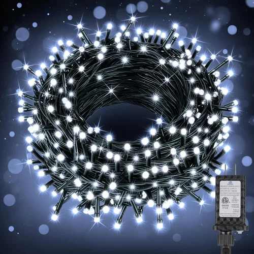 Vista 9 de Luces de Navidad de 33 pies para interiores, 100 luces LED para interiores, cadena de luces de globo para dormitorio, 8 modos con control remoto