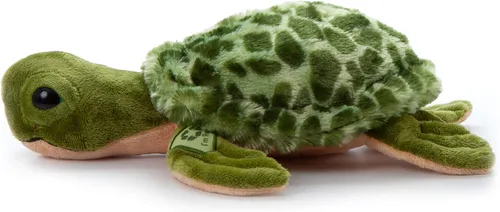 Vista 5 de The Petting Zoo Peluche de tortuga marina, regalos para niños, animales salvajes del océano Onez, juguete de peluche de tortuga marina de 14 pulgadas