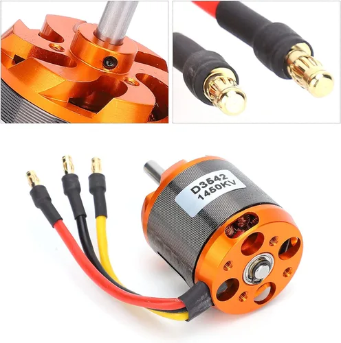 Vista 4 de Bnineteenteam Motor de avión RC, D3542 Motor sin escobillas 1450KV / 1250KV / 1000KV Motor RC sin escobillas de bajo ruido para aviones RC de ala