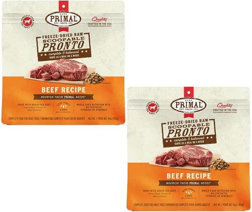 Vista 20 de Primal Comida para Perros Cachorro Liofilizada, Pronto Mini Nuggets; Sirva con Cuchara, Comida Completa y Equilibrada; También Use Como Tapa