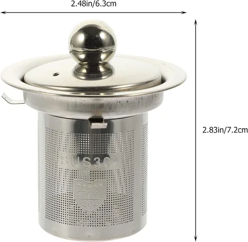 Vista 6 de Hemoton Tetera Colador de té Tetera Infusor Colador de café Filtros de té de metal Colador de té Hoja de té Hoja de té Filtro de té Infusor de té