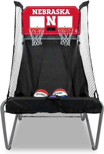 Vista 25 de Pop-A-Shot - Home Dual Shot with NCAA Graphics l Sensor Scoring l 16 Game Modes l 7 Balls l Foldable Storage l for All NCAA Fans