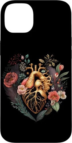 Vista 15 de Anatomical Heart and Flowers for Your Love Case for iPhone 17
