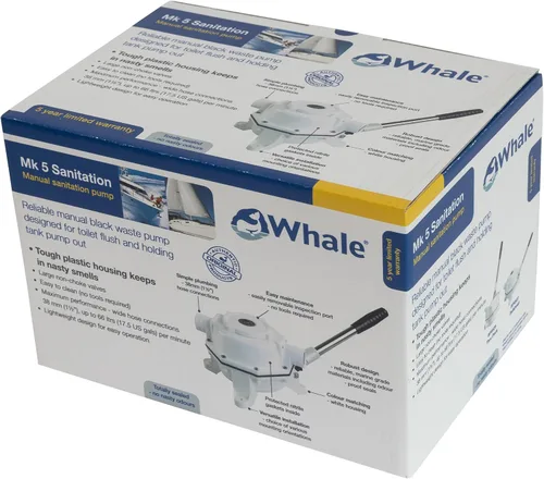 Vista 5 de Whale Mark V Bomba de saneamiento manual – Conexiones de manguera de 1½ pulgadas – Máximo de 17.5 GPM