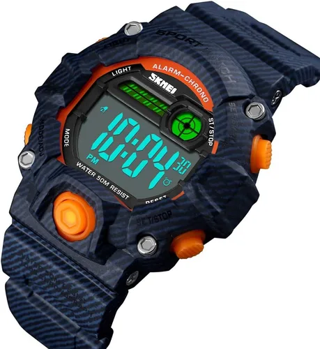 Vista 3 de CakCity Boys Camouflage LED Sports Kids Watch Waterproof Digital Electronic Military Wrist Watches for Kids with Silicone Band Alarm Stopwatch
