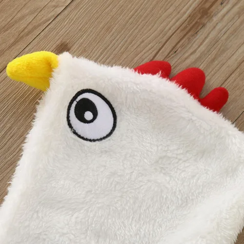 Vista 7 de FOUTTUE Ropa de bebé niña de 12 a 18 meses, disfraz de animal de pollo para cosplay, forro polar de invierno, bebé de un mes