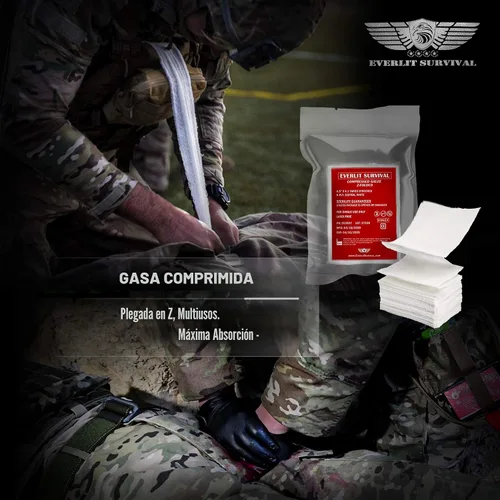 Vista 8 de EVERLIT Kit avanzado de trauma, torniquete CAT GEN-7, compatible con TCCC, bolsa táctica IFAK de combate militar con férula de 36 pulgadas de nylon