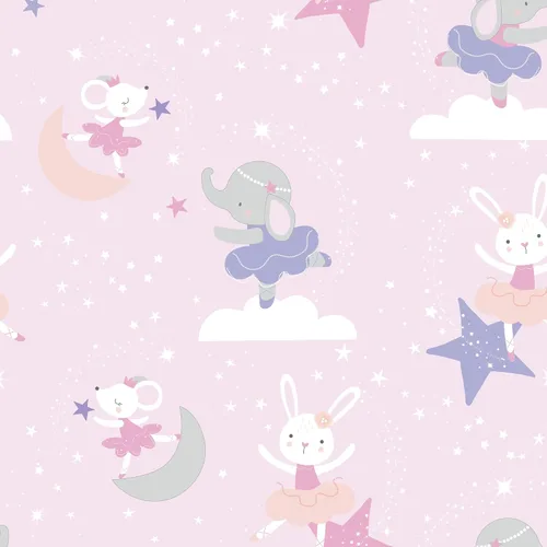 Vista 5 de Bedtime Originals Tiny Dancer - Sábana bajera ajustable de poliéster para cuna, color rosa, animales, celestial