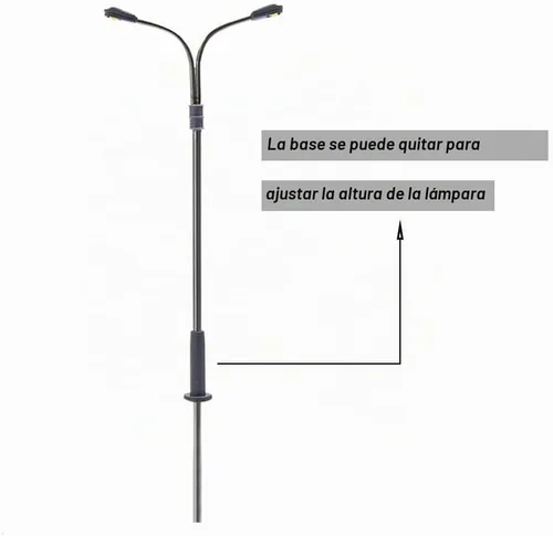 Vista 6 de LQS13W 10pcs modelo ferroviario tren lámpara poste calle luces HO OO TT escala LED nuevo Blanco brillante