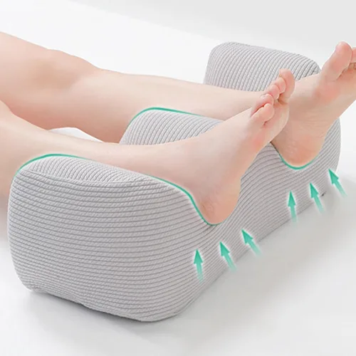 Vista 3 de Almohada para debajo de las piernas – Cojín de contorno, bloque de apoyo Cuña ortopédica de espuma viscoelástica, almohada de elevación ajustable