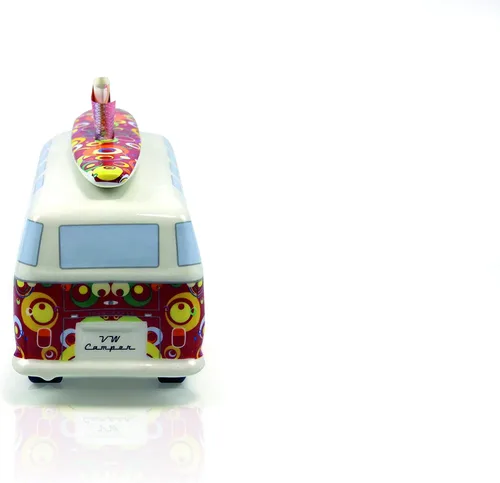 Vista 2 de BRISA VW Collection - Caja de monedas con tabla de surf en T1 Bus Samba (autobús clásico/rojo)