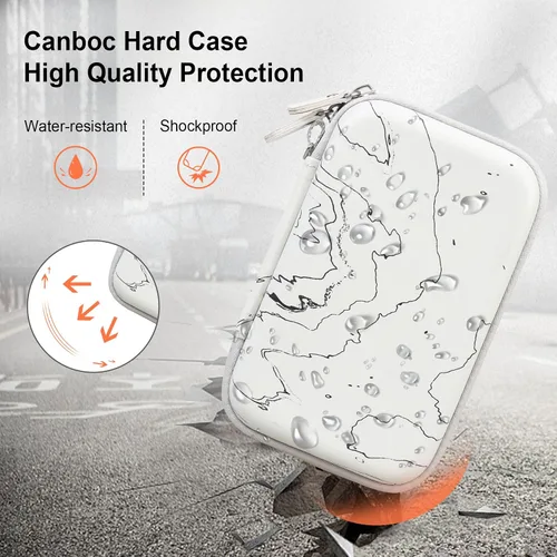 Vista 4 de Canboc Funda rígida para impresora fotográfica instantánea HP Sprocket Select portátil de 2.3 x 3.4 (Eclipse), bolsa de malla compatible con papel