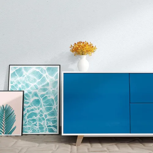 Vista 5 de Decotalk Papel adhesivo azul para encimeras, papel adhesivo azul marino, impermeable, para despegar y pegar, papel tapiz para gabinetes, papel tapiz