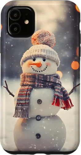 Vista 8 de Cute Christmas Snowman Winter Snow Scene Holiday Season Case for iPhone 17
