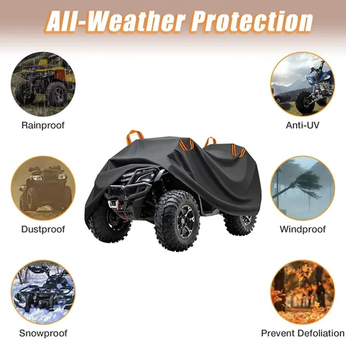 Vista 5 de ATV Cover for CFMOTO UFORCE 600 2020 2021 2022 2023 2024 2025, All-Weather Outdoor Quad Bike Cover, Tear Resistant ATV Cover with 4 Reflective