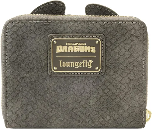 Vista 3 de Cómo entrenar a tu dragón sin dientes Cosplay cremallera alrededor de la cartera, Gris