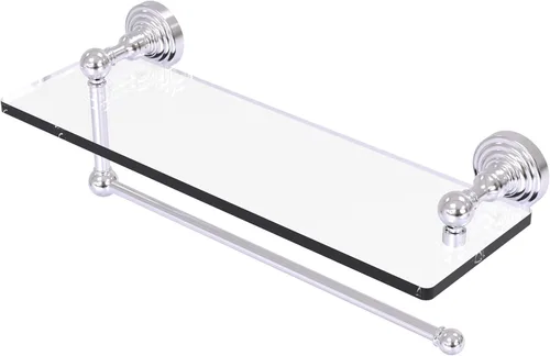 Vista 20 de Allied Brass WP-1PT/16-SBR Waverly Place Collection - Toallero de papel con estante de vidrio de 16 pulgadas, latón satinado