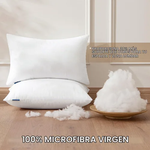 Vista 3 de MIULEE Juego de 2 rellenos de almohada decorativa de 12x20 pulgadas, rellenos de almohada no tejidos con relleno 100% virgen para sofá, sillón