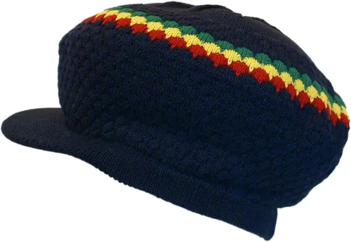 Vista 19 de Shoe String King SSK Rasta Knit Tam Hat Dreadlock Gorra con múltiples diseños y tamaños.