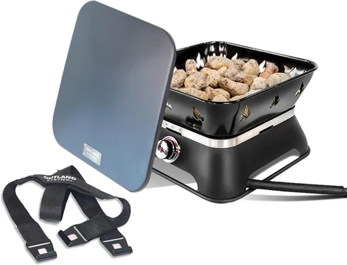 Vista 6 de Outland Living Firebowl 805 Firecube - Fogata cuadrada portátil de propano sin humo de 14 pulgadas, hoguera de gas para exteriores con cubierta