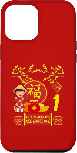 Vista 25 de iPhone 16 1 Año viejo Niños Año Nuevo Chino Decoración Rojo Sobre Caso