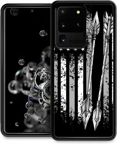 Vista 56 de Funda compatible con Samsung Galaxy S20, diseño de bandera estadounidense con diseño de tiro con arco al aire libre, a prueba de golpes Tiro