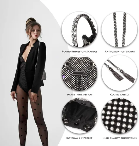Vista 3 de AOYUNHUI Monederos de mano para mujer, bolso cruzado de boda, bolso cruzado para mujer, boda, graduación, fiesta, club