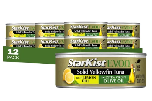 Vista 11 de StarKist E.V.O.O. Atún Blanco Sólido Albacore en Aceite de Oliva Virgen Extra, 4.5 Oz, Paquete de 12