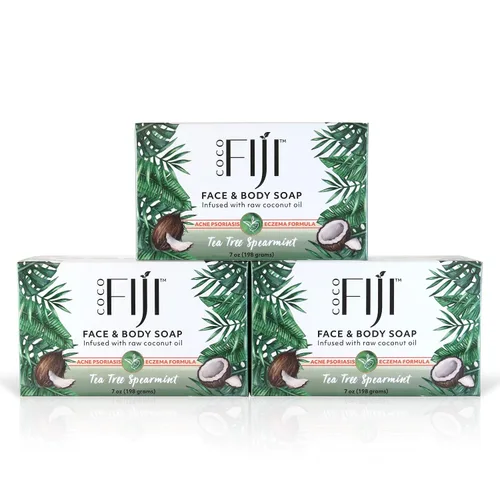 Vista 27 de Barra de jabón Coco Fiji para cara y cuerpo infundida con aceite de coco orgánico, Awapuhi Seaberry, aceite esencial, jabón natural para hidratar