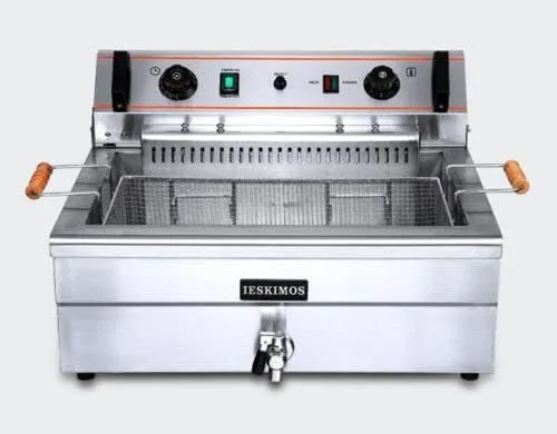 Vista 2 de Freidora eléctrica comercial solo tanque 20L con temporizador 220V