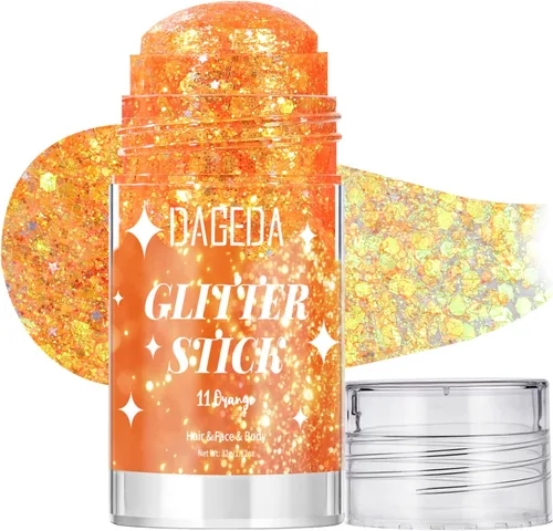 Vista 13 de DAGEDA - Barra de maquillaje con purpurina para el cuerpo de sirena, para el cabello brillante