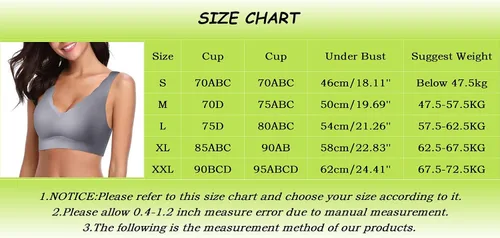 Vista 5 de Sports Bras for Women High Support High Impact Yoga Sports Bra Plus Size Fitness Bra Adjustable Straps Bra Workout