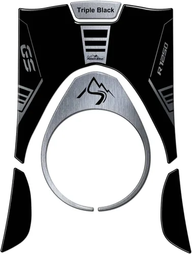 Vista 2 de Resin Bike Adhesivo para motocicleta compatible con BMW R 1250 GS 2021 – Triple protector de corona negra para motocicleta contra golpes y arañazos