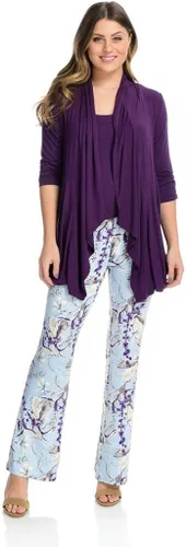 Vista 7 de Kate Mallory Printed Knit Smocked Waist Straight Leg Pull-On Pants