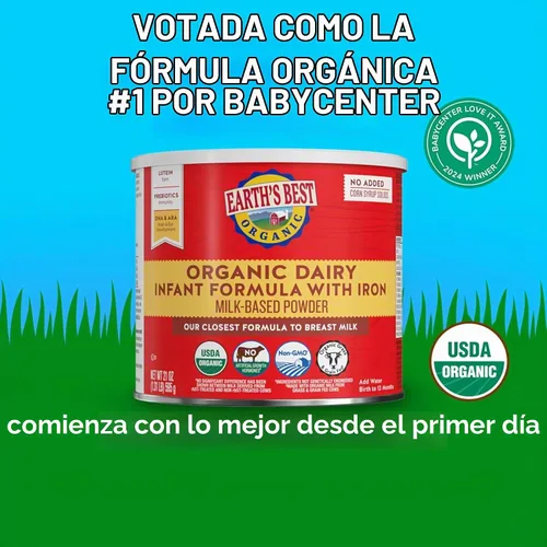Vista 10 de Earth's Best Leche maternizada orgánica con hierro