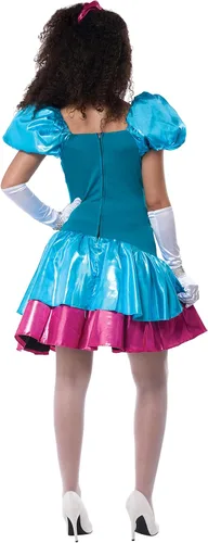 Vista 4 de California Costumes Vestido de fiesta de los años 80, mujer adulta, L, verde azuladofucsia, cerceta (TealFuchsia)