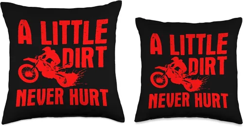 Vista 3 de Dirt Bike Gift Biker Motocross Accessories & Stuff Divertida almohada de motocross para hombres, mujeres, niños, amantes del motocross, 16 x 16