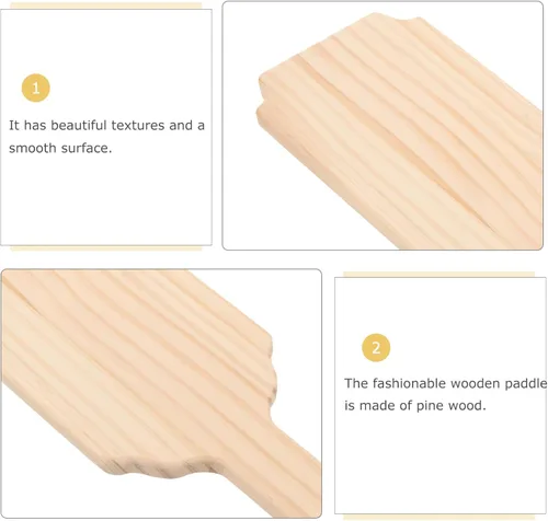 Vista 9 de SEWACC Palas de madera sin terminar, 2 unidades, palas griegas en blanco, palas griegas en blanco, madera para manualidades de remo, proyectos