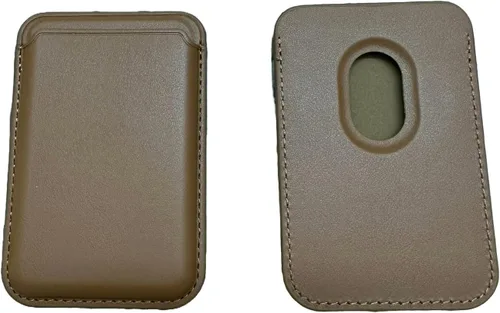 Vista 3 de Elegante y conveniente Cartera de cuero magnética - Fácil acceso a tarjetas, identificación y dinero en efectivo, Marrón, Sólido