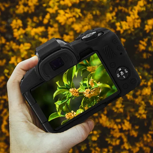 Vista 4 de VOVMOEYA Compatible con Canon EOS R50 - Kit de accesorios para funda de cámara [con 2 películas LCD templadas], funda protectora de cámara