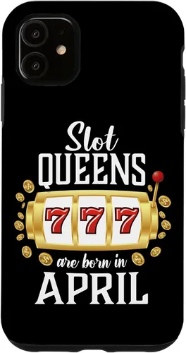 Vista 8 de Slot Queens Are Born In April Casino Women's Birthday Case for iPhone 16