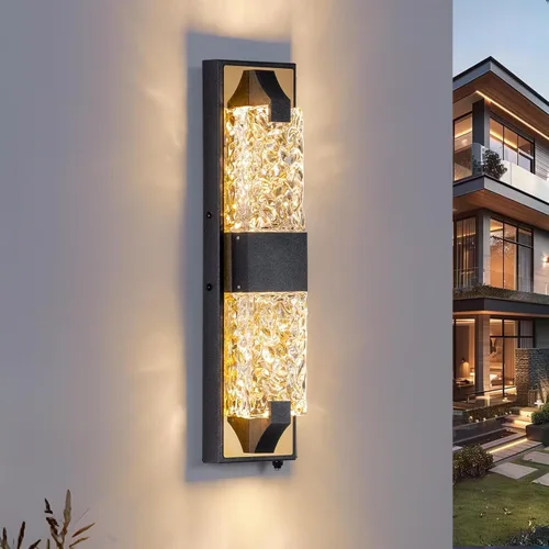 Vista 13 de Luz de pared inteligente para exteriores, RGB, App y Alexa, dorado