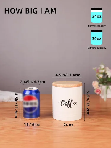 Vista 3 de LEETOYI Contenedores de almacenamiento de alimentos de porcelana con tapa, diseño de tamaño pequeño y ahorra espacio, 4.5 pulgadas, color blanco