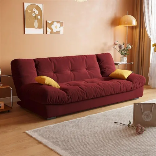 Vista 17 de Sofá futón extraíble resistente a desgarros, sofá futón convertible estilo moderno y simple con respaldo acolchado para sala de estar, apartamento