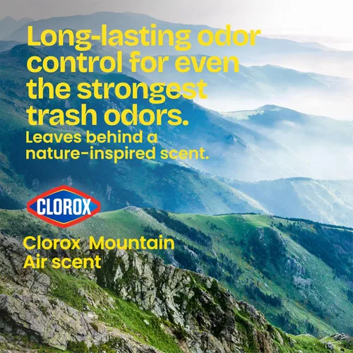 Vista 3 de Glad ForceFlex - Bolsas de basura resistentes con cordón ajustables con Clorox, Mountain Air, 30 galones, 50 unidades (el paquete puede variar)