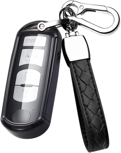 Vista 10 de Funda para llavero compatible con Mazda 2 3 5 6 8 CX-3 CX-4 CX-5 CX-7 CX-9 Atenza Axela MX5 Speed3 Miata 2/3/4 botón de protección completa con Azul