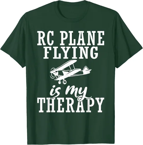 Vista 26 de RC Plane Flying is My Therapy RC Plane T-Shirt Asphalt Grey