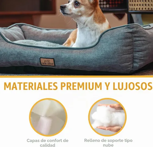 Vista 4 de CANINE CANYON Cama pequeña para perros de 26 pulgadas, sofá lavable de felpa para perros y gatos pequeños, cama rectangular suave para cachorros