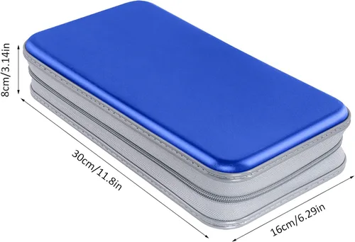 Vista 6 de Siveit Funda para CD, capacidad para 80, carteras para CD/DVD, fundas rígidas de plástico para CD y DVD, estuches de almacenamiento, carpeta