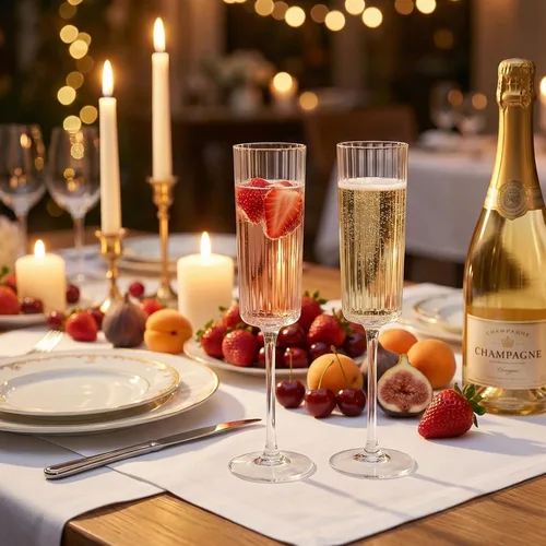 Vista 6 de 36 flautas de champán de plástico acanaladas para bodas y fiestas Clear Champagne Glasses, 6 oz Capacity, Elegant Sparkling Wine Stemware